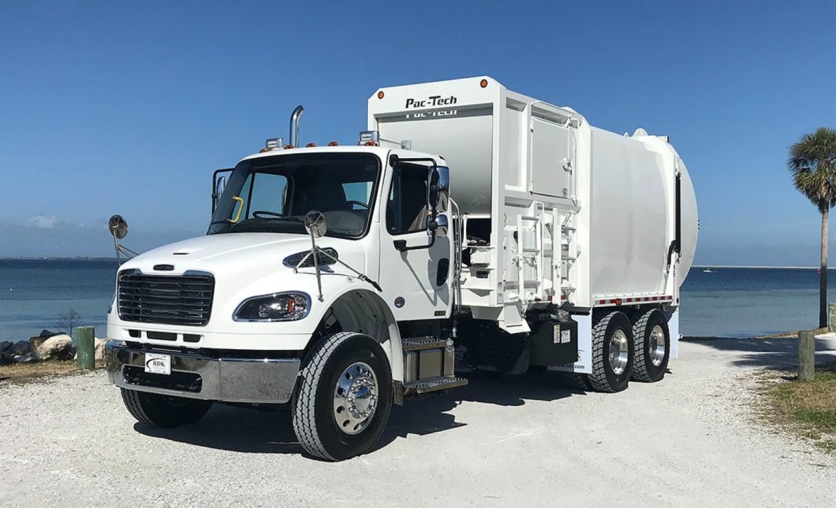 2022 Freightliner M2 - 28 yd Pac Tech Side Loader Garbage Truck