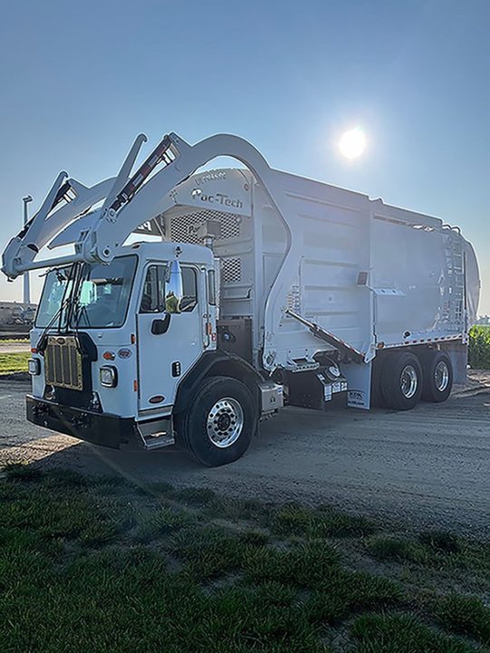 2025 Peterbilt 520 - 40 Yard Pac Tech Front Loader Garbage Truck