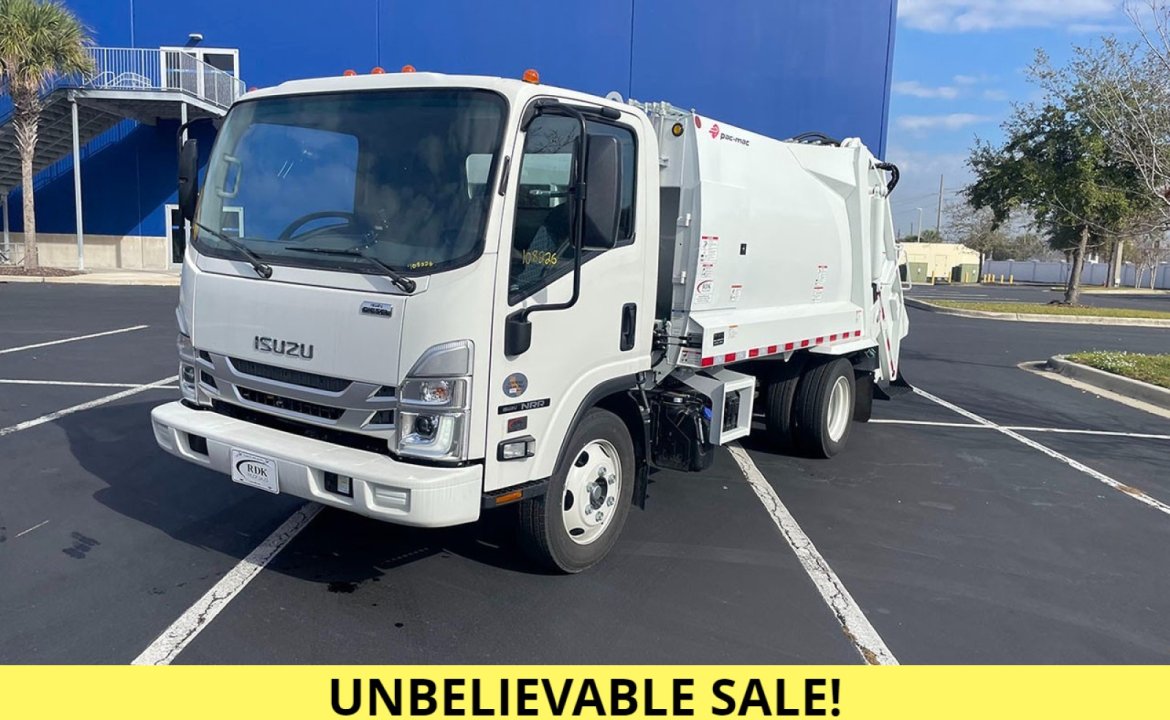 2023 Isuzu NRR - 8yd Pac Mac Rear Loader Garbage Truck