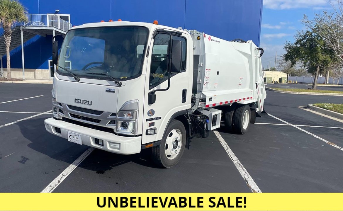 2024 Isuzu NRR - 8 yd Pac Mac Rear Loader Garbage Truck