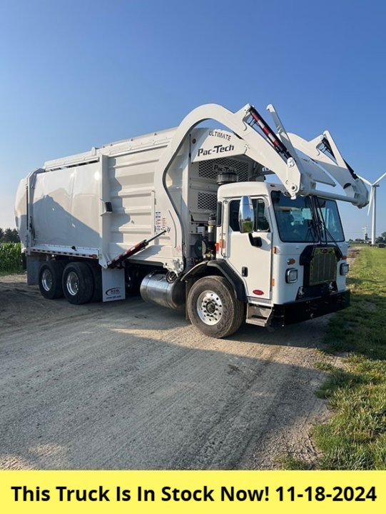 2025 Peterbilt 520 - 40 Yard Pac Tech Front Loader Garbage Truck