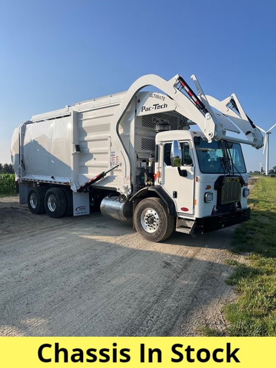 2025 Peterbilt 520 - 40 Yard Pac Tech Front Loader Garbage Truck