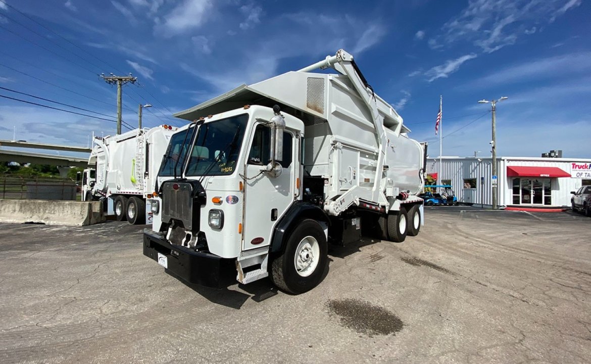 2021 Peterbilt 520 - 40 Yard Amrep Front Loader Garbage Truck