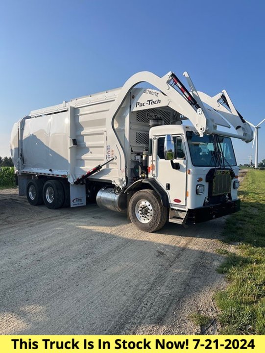 2025 Peterbilt 520 - 40 Yard Pac Tech Front Loader Garbage Truck