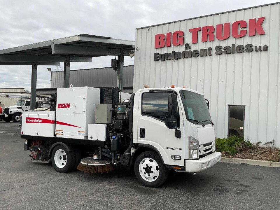 2020 Isuzu NPR Elgin Broom Badger Mechanical Street Sweeper