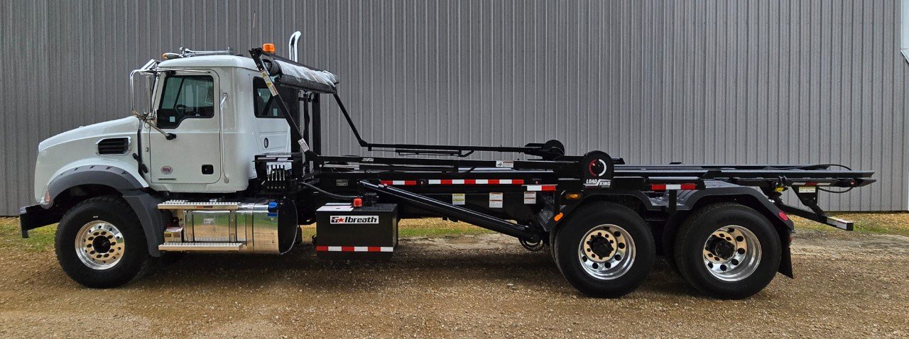 2025 Mack GR64 + Galbreath U5-OR-174 ROLLOFF + Pioneer Tarper IN STOCK