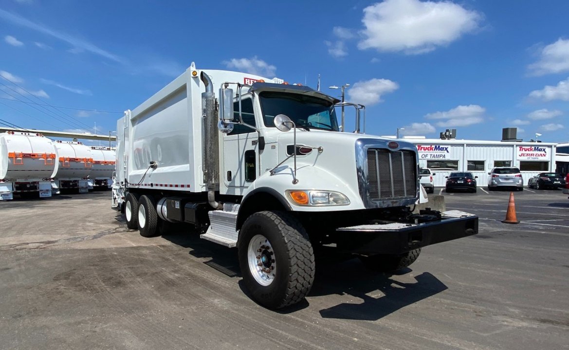 2016 Peterbilt 348 - 27 yard Heil Rear Loader Garbage Truck