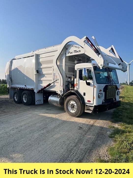 2025 Peterbilt 520 - 40 Yard Pac Tech Front Loader Garbage Truck